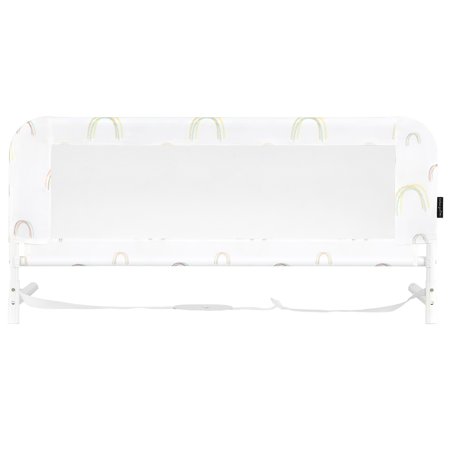 Dream On Me Mesh Security Bed Rail  Rainbow Grey Print