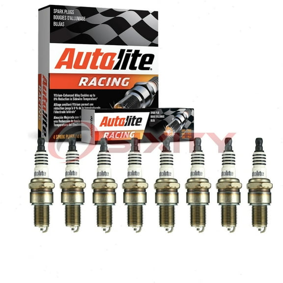 8 pc Autolite AR52 Racing Spark Plugs for 3085 336 440XLS 933 AG12 Ignition Wire Secondary