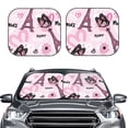 thumbnail image 2 of Qekee Eiffel Tower and Butterflies Foldable Car Sun Shade - 2-Pack, Car Windshield Sunshades, Foldable - Medium, 2 of 7