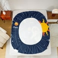thumbnail image 5 of jejeloiu Cartoon Astronaut Twin Sheet Sets,Outer Space Twin Fitted Sheet,Galaxy Planet Flat Sheet For Boys,Microfiber Bedroom Decor,3-Piece, 5 of 7