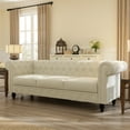 thumbnail image 2 of Miekor Furniture Chesterfield 3 Seater Tufted Velvet Sofa Upholstered Couch FX-P80P-CW, 2 of 7