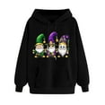 thumbnail image 3 of VBTAPA Mardi Gras Sweatshirt for Women Novelty Mask Graphic Hoodies Loose Casual Holiday Sweatshirts Tuesday Carnival Party Hoodie with Kangaroo Pocket on Sale Black L, 3 of 4