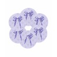 thumbnail image 7 of 13 Inch Round Placemats Set of 6, Purple Bow Non Slip Heat Insulation PP Table Mats, Cute Bowknot Simple Pure Color Washable Place Mats for Kitchen Dining Party Table Decor, 7 of 7