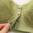 thumbnail image 7 of UngA Comfortable Bras for Older Women 2025 New Front Snap Bras for Senior Women No Underwire Front Closure Comfort Wireless Closing Bra Green,3XL, 7 of 7