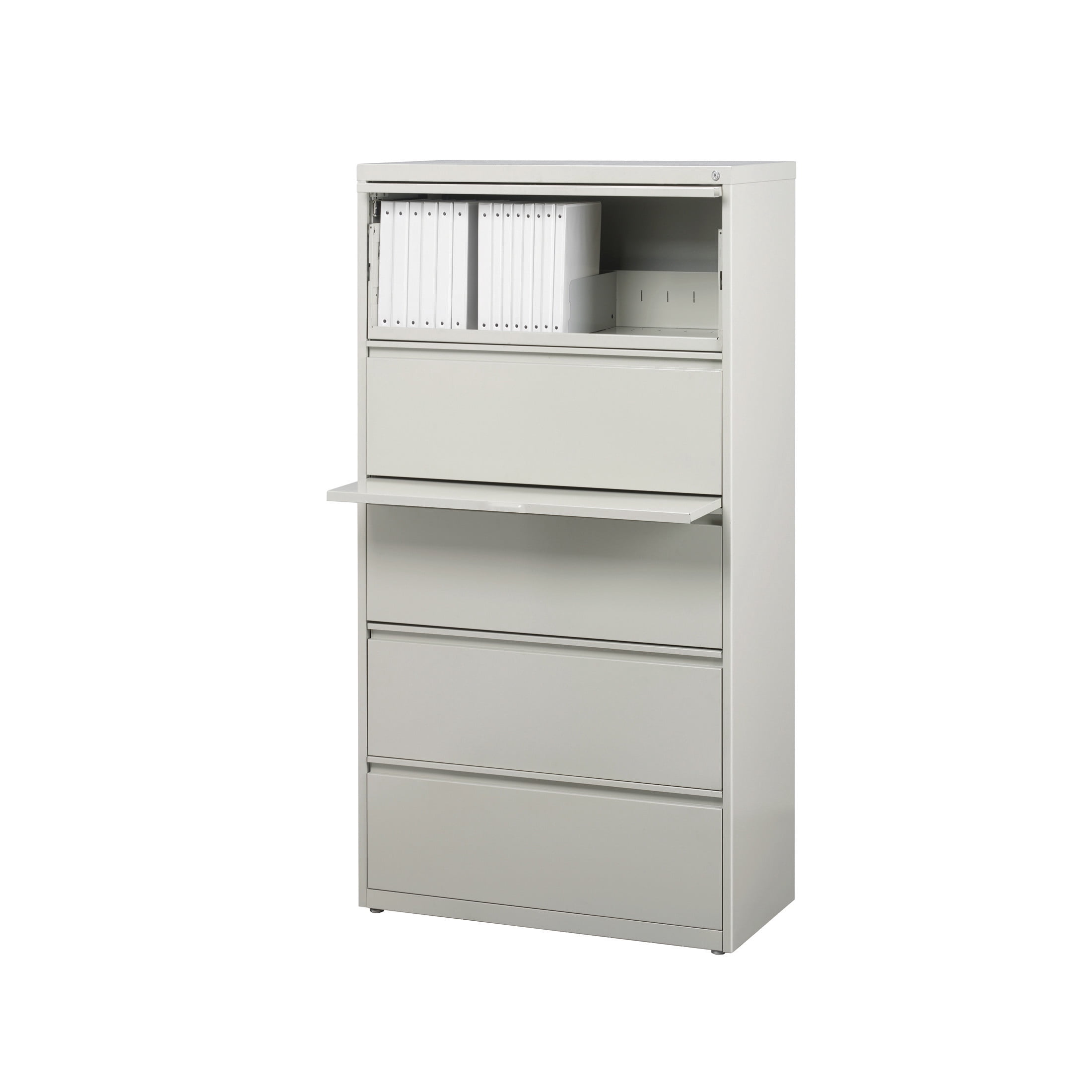 Hirsh 30 inch Wide 5 Drawer Metal Lateral File Cabinet for Home and Office, Holds Letter, Legal and A4 Hanging Folders, Gray