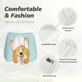 thumbnail image 4 of Gukieu Corgi With Towel Ans Slice Cucumber Print Women's Sports Shorts with Drawstring Elastic Waistband for Running, Yoga, Fitness-Medium, 4 of 7