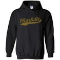 thumbnail image 2 of UGP Campus Apparel Charlotte Baseball Script - Hometown Pride, Pitcher Hoodie - 2X-Large - Black, 2 of 6