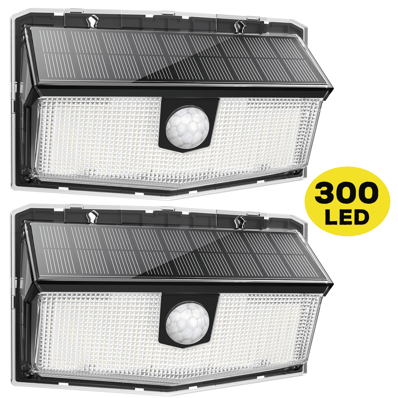 Litom Solar Motion Sensor Light 300 Led For Garden Garage Courtyard Front Door Swimming Pond 2 Pack Walmart Com Walmart Com