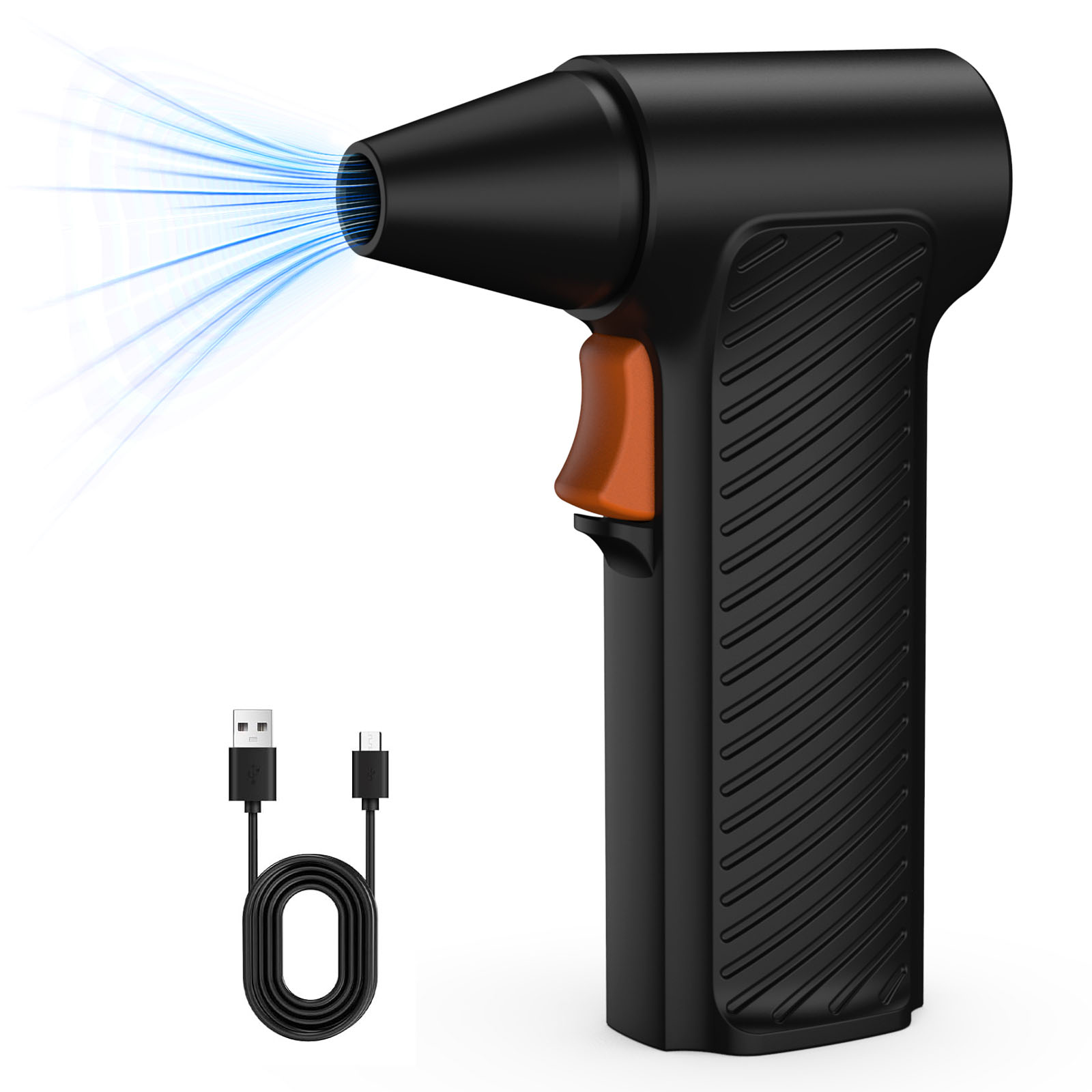 Electric Air Dusters with Fan, 11000RPM, Cordless and Rechargeable, Stepless Speed for Efficient Dusts Removal