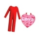 thumbnail image 4 of Disfraz de corazón Salvador para niños rosa con mono rojo, 4 of 9