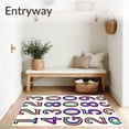 thumbnail image 3 of ODIKA 4'x6' Machine Washable Non-Slip Area Rug, Playful Numerals Knowledge Adventure Featuring Counting High Traffic Rug, Red, 694939, 3 of 7