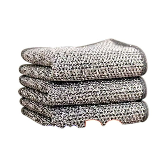 20-Pack Silver Scouring Pads, Heavy-Duty Steel Wool for Cleaning Dishes, Pots, Pans, Stove & Oven – Double-Sided Non-Scratch Scrubber for Tough Grease & Burnt Food –Rust-Free & Reusable Kitchen Scrub