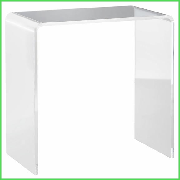 Minimalist Modern 21" Waterfall Clear Acrylic Coffee Table - Space-Enhancing & Durable for Living Room