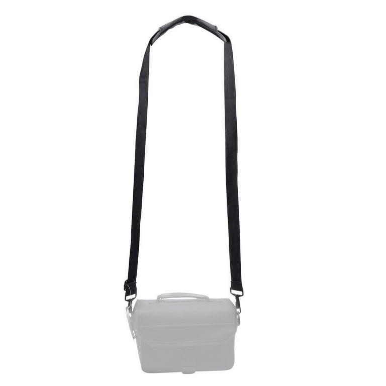 Black & Tan Strap for Bags - 1.5 Wide Nylon - Adjustable Length - U Shape  Style #16XLG Hooks