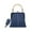 Navy, variant on PULLIMORE Women's Denim Frame Bag with Kiss-Lock Closure - Adjustable Crossbody Strap & Top Handle, 3-in-1 Purse (Blue)