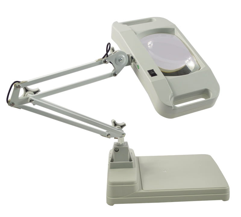 INTBUYING 10X Magnifier LED Lamp Light Magnifying White Glass Lens Desk
