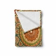 thumbnail image 2 of Ethnic Soft Flannel Fleece Throw Blanket, Paisley Eastern Oriental Design with Floral Swirls and Circles Work of Art Image, Cozy Plush for Indoor and Outdoor Use, 60" x 80", Multicolor, by Ambesonne, 2 of 6