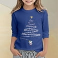 thumbnail image 2 of FUZHIQ Christmas Shirts for Girl 3/4 Sleeve Christmas Tree Snowflakes Print Crew Neck Xmas Long Sleeve Tops Funny Kids Holiday Long Sleeve Fall Clothes,Blue,7-8 Years, 2 of 5
