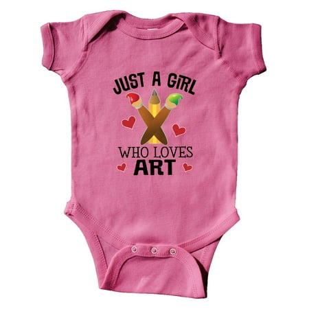 

Inktastic Artist Just A Girl Who Loves Art Gift Baby Girl Bodysuit