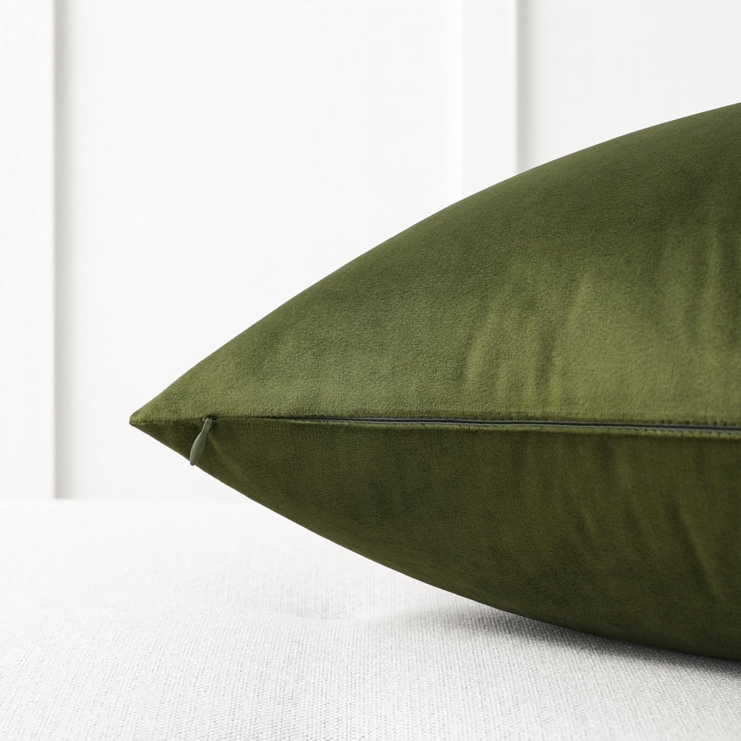 Dtwnek Pack of 2 Soft Thick Velvet Throw Pillow Covers Decorative Solid Square Cushion Cases for Sofa Couch Bedroom Car, 20x20 inch