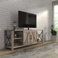 thumbnail image 2 of YYAo TV Stand, Modern Entertainment Center with LED Lights and Storage for Up to 80 inch, Entertainment Center, Natural Wood Wash, 2 of 8