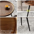 thumbnail image 5 of 2 Pcs Mid Century Modern Round Coffee Tables for Living Room,Easy Assembly Nesting Coffee Tables,Natural Wood Color Minimalist Circle Coffee Tables for Bedroom Office Balcony Yard, 5 of 9