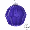 thumbnail image 2 of Vickerman MC190866D 5 in. Purple Glitter Faceted Ball Ornament - 3 per Bag, 2 of 3