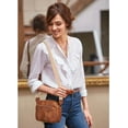 thumbnail image 3 of Gomayee Quilted Crossbody Bags for Women Vegan Leather Purses Small Shoulder Handbags with Wide Strap, 3 of 6