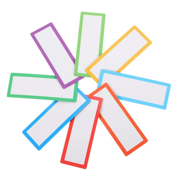 8Pcs Reusable Magnetic Dry Erase Name Tags Erasable Label Plates for Refrigerators