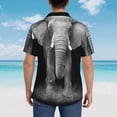 thumbnail image 6 of Daiia Indian Elephant Hawaiian Shirt for Men Gentle Cotton Regular Short Sleeve Casual-Small, 6 of 9
