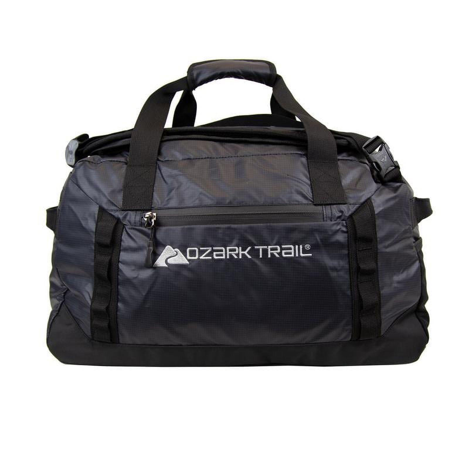 Ozark Trail 90L Packable All-Weather Duffel Bag with Convertible Backpack Straps, Black, Adult Unisex, Size: 90 Liters