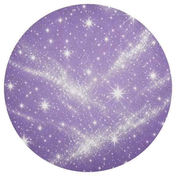 15.4Inch Round Placemats Set of 1 Heat Resistant and Cuttable Woven Table Mats for Table Decor Purple Flashing Pattern
