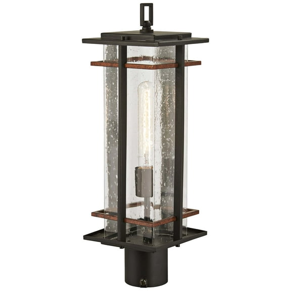 Minka Lavery San Marcos 20 1/2" High Black and Copper Outdoor Post Light