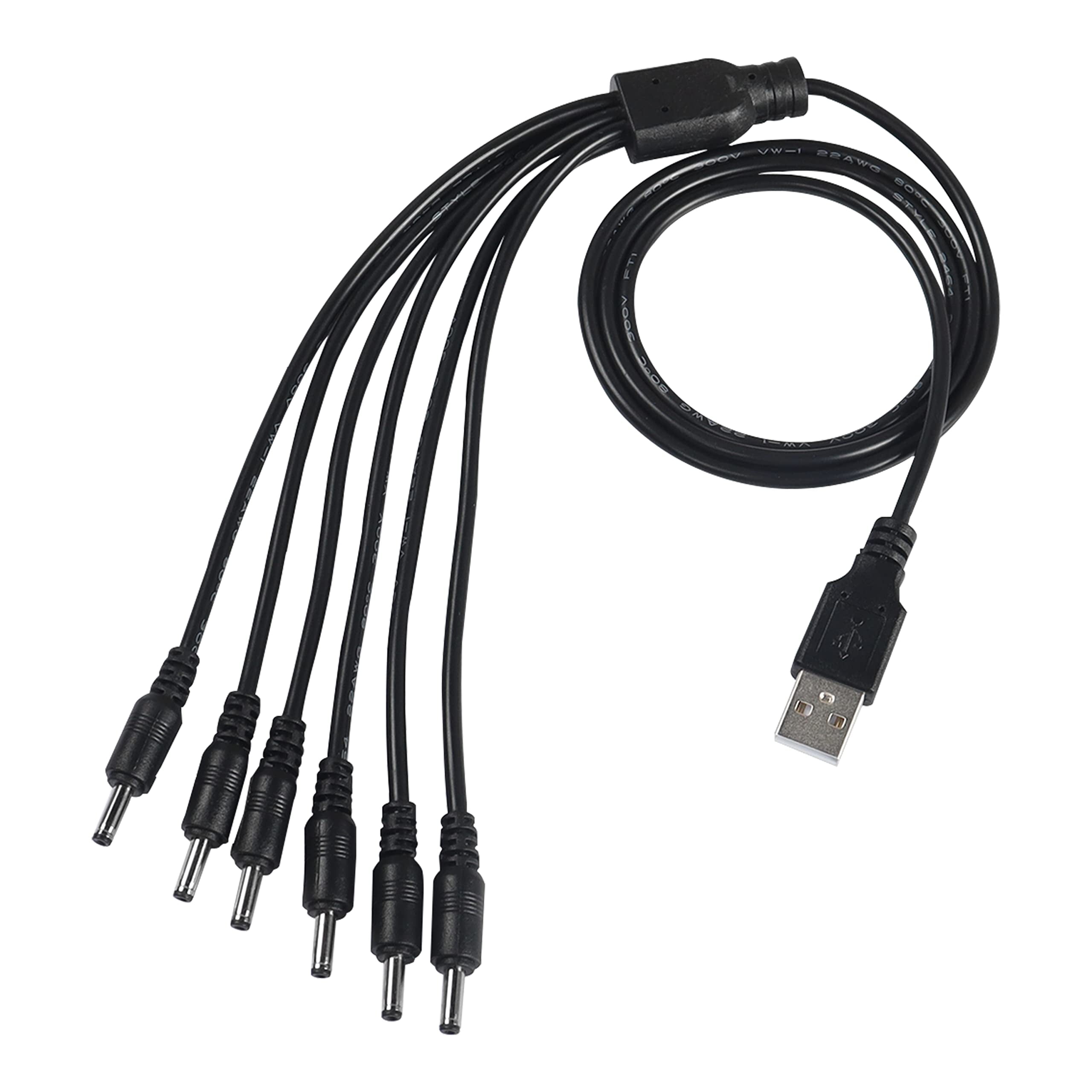 låne Romantik Salg XMSJSIY USB to DC 3.5mm x 1.35mm Power Cable Adapter Charger Cord 1 USB to  6 DC 3.5 1.35 Male Plug Connector Spliter - 1 m/3.28 feet - Walmart.com