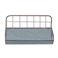 thumbnail image 2 of Galvanized Metal Wall Iron Shelves With Wired Back, Set of 2, Gray- Saltoro Sherpi, 2 of 6