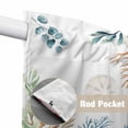 thumbnail image 4 of Beach Coastal Swag Valances for Windows, Kitchen Curtains 36 Inch Length 2 Panels Set, Summer Nautical Coral Shell Botanical Short Curtains for Small Windows Rod Pocket Cafe Curtains Drapes 28"x36", 4 of 8