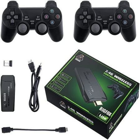 HDMI 4K TV Game Stick 64G 20000+ Game Video Game Consoles w/2 Wireless Gamepad 32G 5000+ games