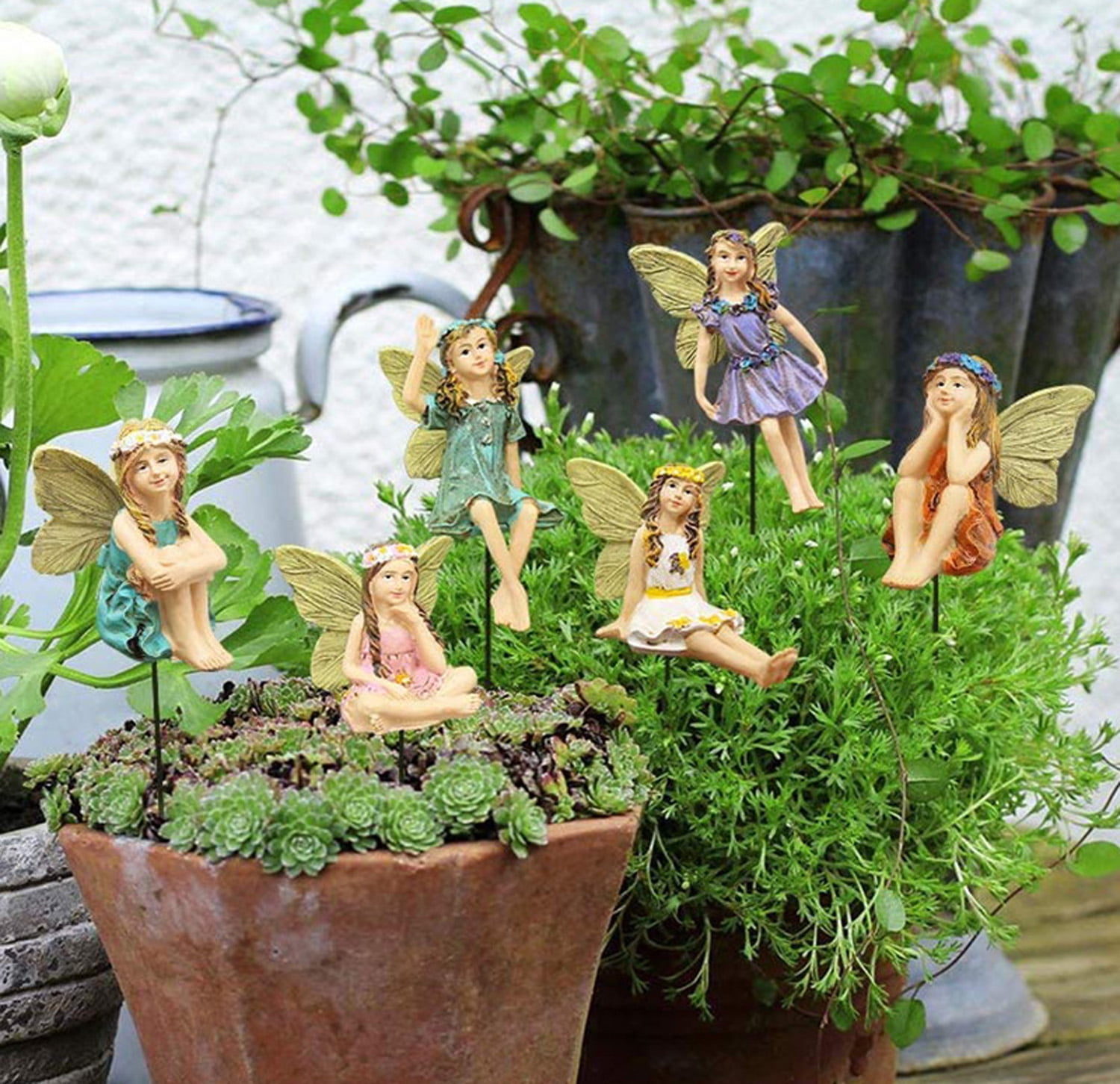 Assorted Miniature Dollhouse Bonsai Craft Fairy Garden Plant Pot Landscape-Decor