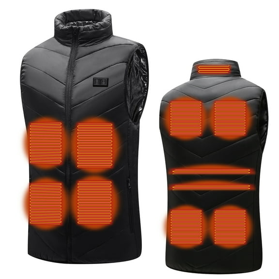 Plus Size Heated Jackets for Men Outdoor Warm Clothing Heated For Riding Skiing Fishing Charging Via Heated Coat