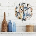 thumbnail image 3 of Wall Clock 10 Inch Silent Non-Ticking 8 Cats Battery Operated Rustic Retro for Living Room Home Kitchen Bathroom, 3 of 7