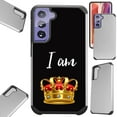 thumbnail image 1 of Compatible with Samsung Galaxy S22 5G 6.1" Hybrid Fusion Guard Phone Case Cover (I Am King), 1 of 1