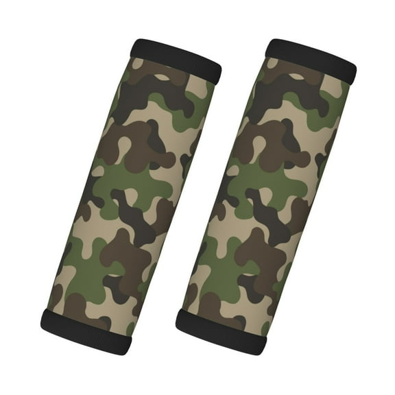 2 Pack Luggage Handle Wraps For Suitcase Comfort Soft Handle Covers Identifier Luggage Makers Covers Wraps Travel Accessories Camouflage Pattern Trendy Style Camo