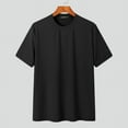 thumbnail image 3 of INCERUN Mens Daily Round Neck Tops Pinstripe Short Sleeve T-Shirt, 3 of 8