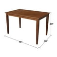 thumbnail image 5 of 30'' x 48'' Solid Wood Dining Table with 4 Splat Back Dining Chairs in Espresso, 5 of 9
