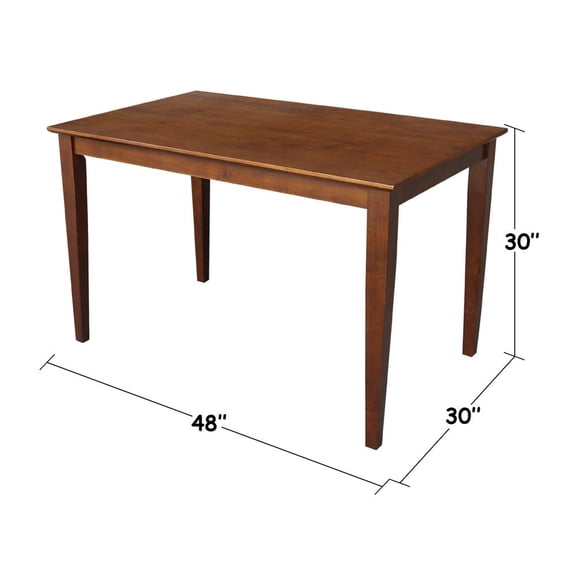 Solid Wood Top Table, Shaker Legs