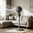 thumbnail image 5 of Pedestal Air Circulator, Whisper-Quiet Pedestal Air Circulator Fan, 3 Speed Adjustable Height USB Stand Fan For Home Bedroom, 5 of 6