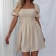 thumbnail image 1 of Vestido De Las Señoras Vestido de mujer sin espalda con cordones y manga farol elegante para fiesta (blanco XL) Ygjytge para Mujer Blanco T S, 1 of 8