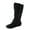 Black, variant on Zone 70 Women's Comfort Zipper Buckle Slouch Casual Flat Heel Mid Calf Round Toe Boots ( Black, 5)