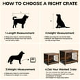 thumbnail image 4 of Arlopu Dog Crate Furniture, Wooden Side End Table, Modern Dog Kennel with Double Doors, Heavy-Duty Dog Cage with Pull-Out Tray, 4 of 11