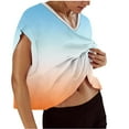 thumbnail image 2 of Aofany Womens Workout Tops Backless Short Sleeve Athletic Shirt Running Crop Top Gym Yoga Tee, 2 of 5